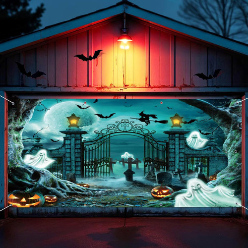 7x16ft halloween garage door - 7x16ft,