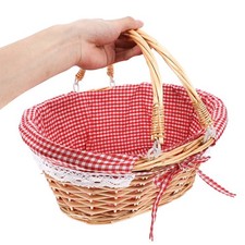 Outdoor Basket Woven Panier Osier Picnic Table De Pique- Bois Portable