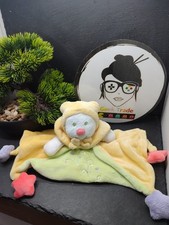 Doudou plat lutin clown vert