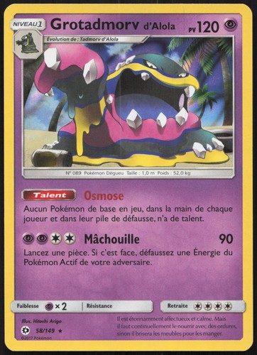 Carte pokémon grotadmorv - carte,
