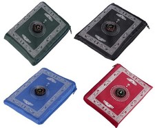Tapis de Prière 4PCS 100CM*60CM Tapis de Prière de Voyage Islamique Tapis de ...