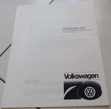 1970 VW BEETLE KAFER T2 KARMANN 181 411 Presse Info Photo Prix Brochure Prospekt