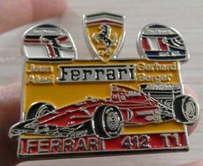 RARE PIN'S F1 FORMULA ONE FERRARI 412 T1 CASQUE PILOTE JEAN ALESI GERHARD BERGER