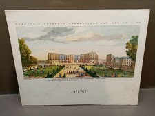 Menu  Paquebot " Île De France " Générale Transatlantique French Line 26/07/1958