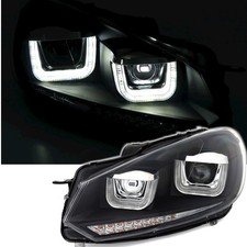 Phare Noir LED U-Tube Feu De