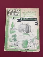Revue Magazine Livre ancien RADIO PLANS + Sans Schéma 1940 Numéro 75