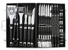 F.R.L. Ensemble d'outils de barbecue 33 pièces dans une mallette de transport