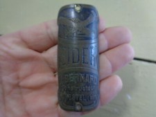 ancienne plaque velo EIDER avion a bernard constructeur morestel vintage laiton