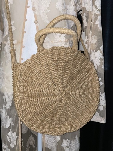 Round straw top handle - round,