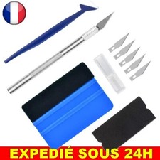 ✅ 10 PCS Kit Outils Voiture Grattoir Coupe Film Teinté Raclette Spatule Vitres