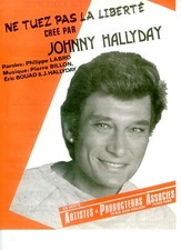 Johnny Hallyday  Partition "Ne tuez pas la liberté"   R@RE