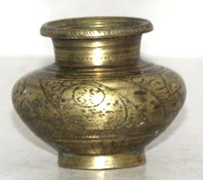 Laiton Antique Eau Buvant Théière Lota Original Vieux Main Crafted