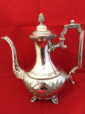 Cafetière en Métal Argenté Verseuse Orfèvre Armand Frénais Décor Floral