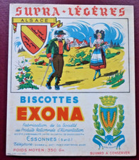 BUVARD - BISCOTTES EXONA - RÉGIONS - ILLUSTRATEUR - ALSACE -