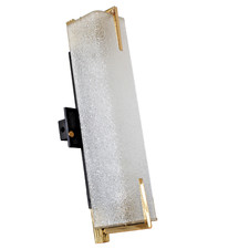 Grande Applique Maison Arlus Métal & Perspex 60's dlg Jean Gandelin Design H45cm