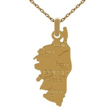 LOT Pendentif carte de Corse