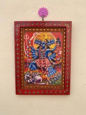 Cadre Photo Vintage Kali, Image De Maha Kali, Décor Murale Cadre Peint -9x12"