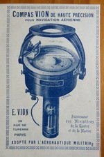 2/1923 PUB E VION COMPAS NAVIGATION AERIENNE AVIATION AVION ORIGINAL FRENCH AD
