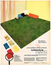 PUBLICITE ADVERTISING   1962   LINOLEUM    revetement de sol