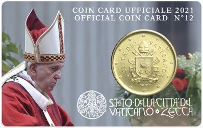 Vatican coin card 2021 - n°12,