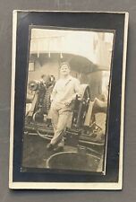 CARTE PHOTO ancienne marin mécanicien bateau militaire Marine