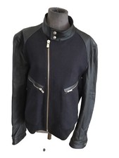 Superbe Blouson Laine Cuir Noir The Kooples L Jamais Porté 