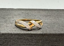 Bague or 18 carats et diamants