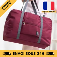 Sac de Voyage Pliable Multifonctionnel Rouge Bagages Étanche