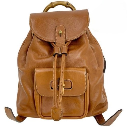 Sac dos gucci marron - à, bambou