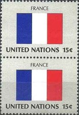 Timbres Drapeaux France Nations Unies New York 325 ** (50043AS)