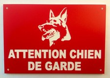 plaque panneau ATTENTION CHIEN DE GARDE
