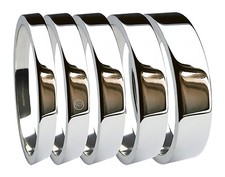 18ct or Blanc Profil Plat