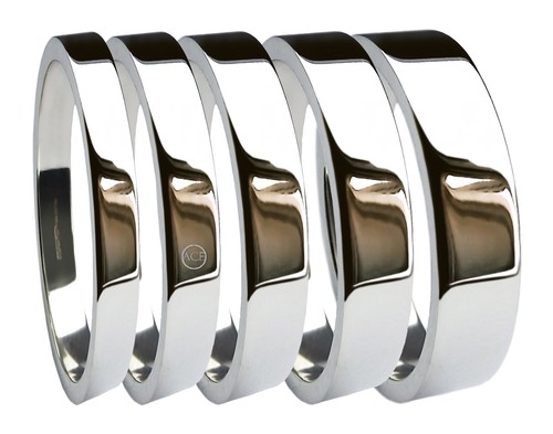 18ct blanc profil plat - 18ct, or