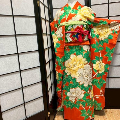 5466 kimono japonais furisode - 5466#,
