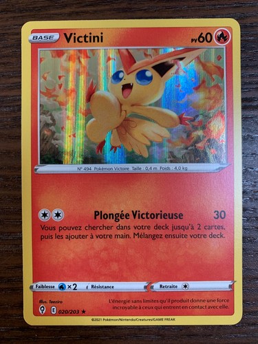 Carte pokémon holo victini - pokémon,