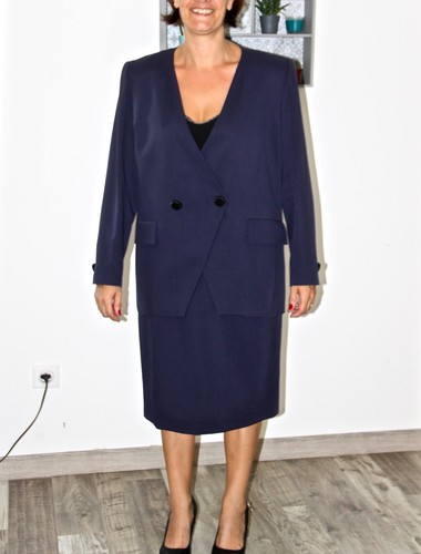Luxueux tailleur jupe - tailleur, laine