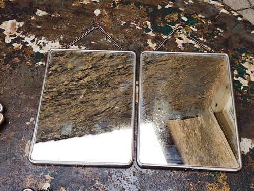 Paire miroir barbier - miroir,