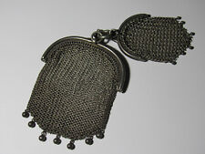 XIX - 2 Bourses Aumônières porte Louis d' or ARGENT - 70 gr - plusieurs poinçons