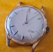 Montre Mécanique Elge Balancier CASSÉ VENDUE UNIQUEMENT POUR PIÈCES 