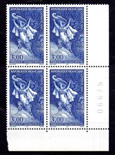 france.bloc de 4 numéroté du