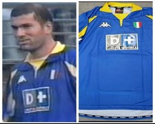 Maillot De Football Porté Matchworn Zidane match Amical Juventus 1998-1999