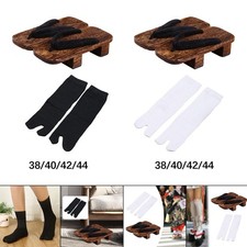 Sabots japonais en bois avec chaussettes Tabi, pantoufles Geta