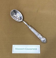 cuillère à glaçon / olive CHRISTOFLE modèle ROCAILLE métal argenté Couvert 20 cm