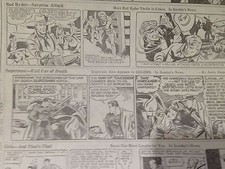 Original Superman 1941 Full Page Newspaper Display Rare Ad 1940s Siegel Shuster