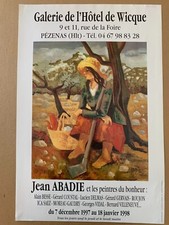 Affiche - Jean Abadie - Galerie de l'Hôtel de Wicque - Pézenas - 1997