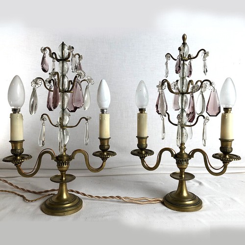 Paire girandoles laiton - girandoles,
