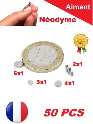 Aimants neodyme ép 1mm - neodyme,
