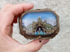 ancienne boite à bijoux verre et laiton Paris exposition universelle 1900