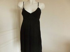 ROBE " un1 deux2 trois3 " NOIR PLISSE HABILLE SOIREE TRES SEXY COCKTAIL T34 NEUF