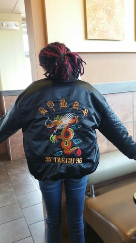 Black embroidered - u.s.m.c.,